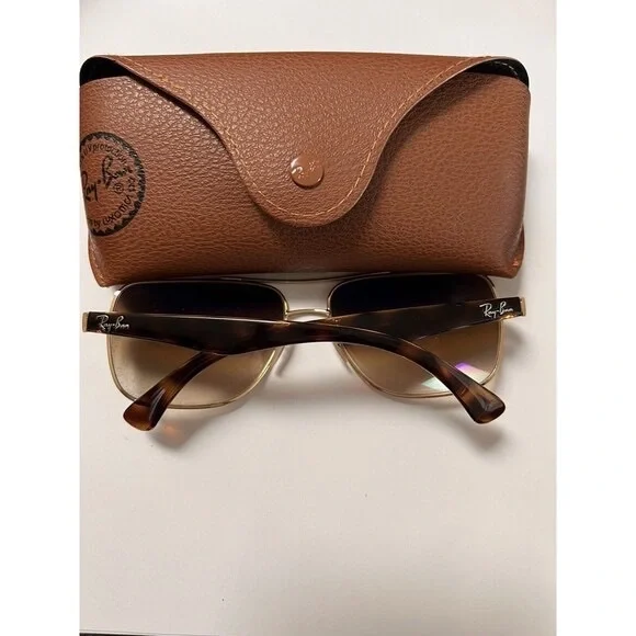 Ray Ban Men’s Brown Metal And Plastic tortoiseshell Frames With Case - Picture 4 of 6